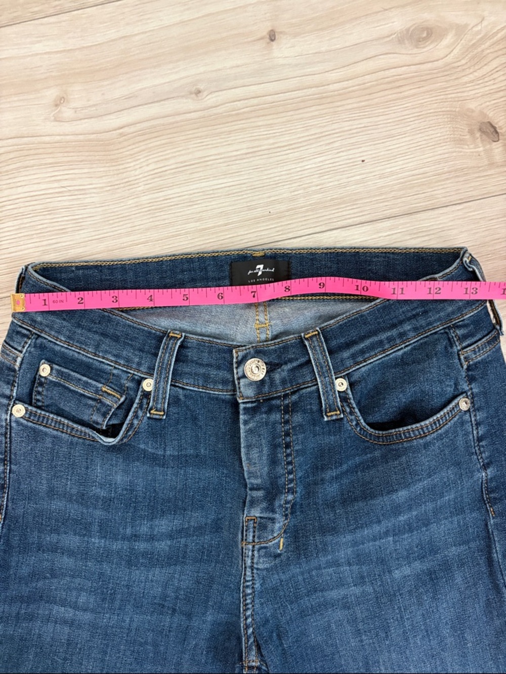7 For All Mankind Indigo Flare Dojo - Picture 2 of 7